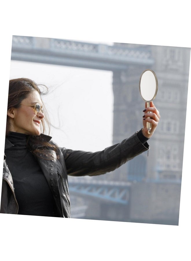 Make Up Mirror Vintage Mirror Women Hand Mirror Compact Mirror Portable Mirror Hand Mirror For Women Makeup Mirror Hand Mirror For Makeup Cosmetic Mirror Gift Travel Metal Handheld