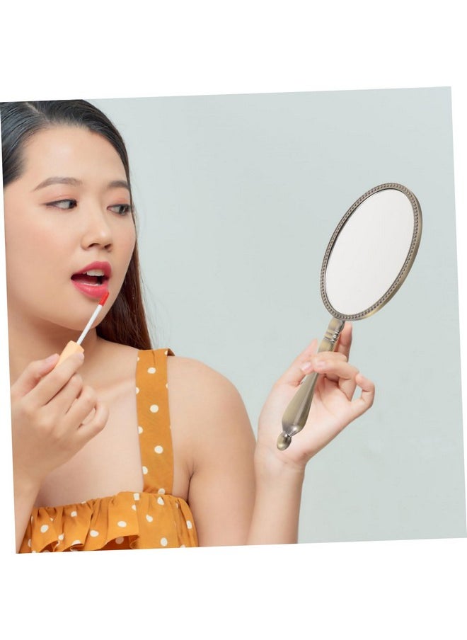 Make Up Mirror Vintage Mirror Women Hand Mirror Compact Mirror Portable Mirror Hand Mirror For Women Makeup Mirror Hand Mirror For Makeup Cosmetic Mirror Gift Travel Metal Handheld