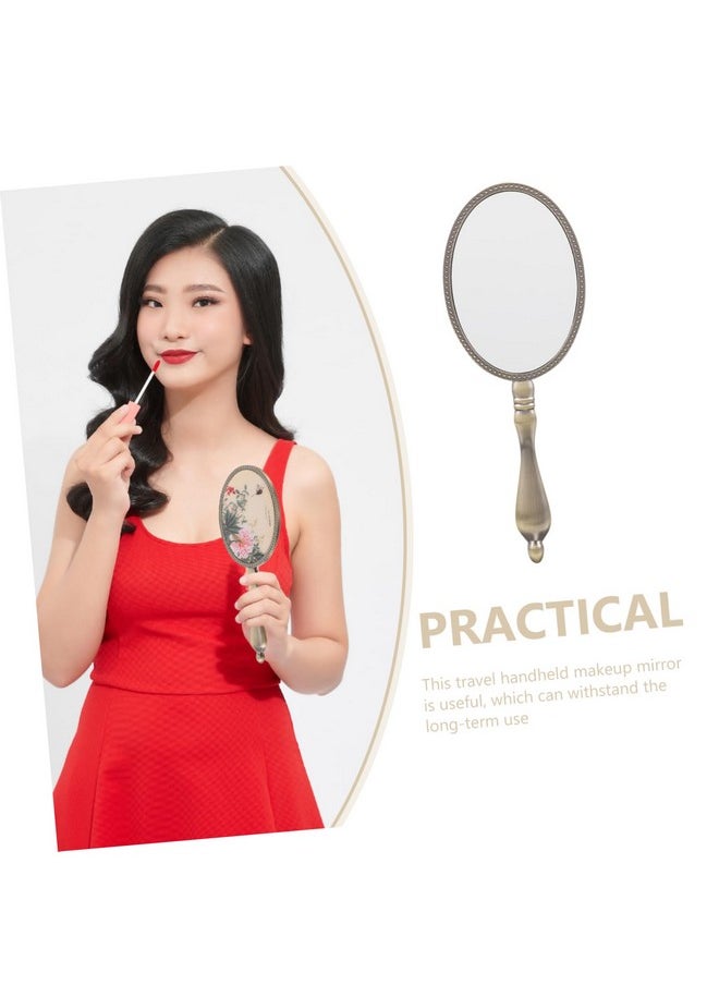 Make Up Mirror Vintage Mirror Women Hand Mirror Compact Mirror Portable Mirror Hand Mirror For Women Makeup Mirror Hand Mirror For Makeup Cosmetic Mirror Gift Travel Metal Handheld