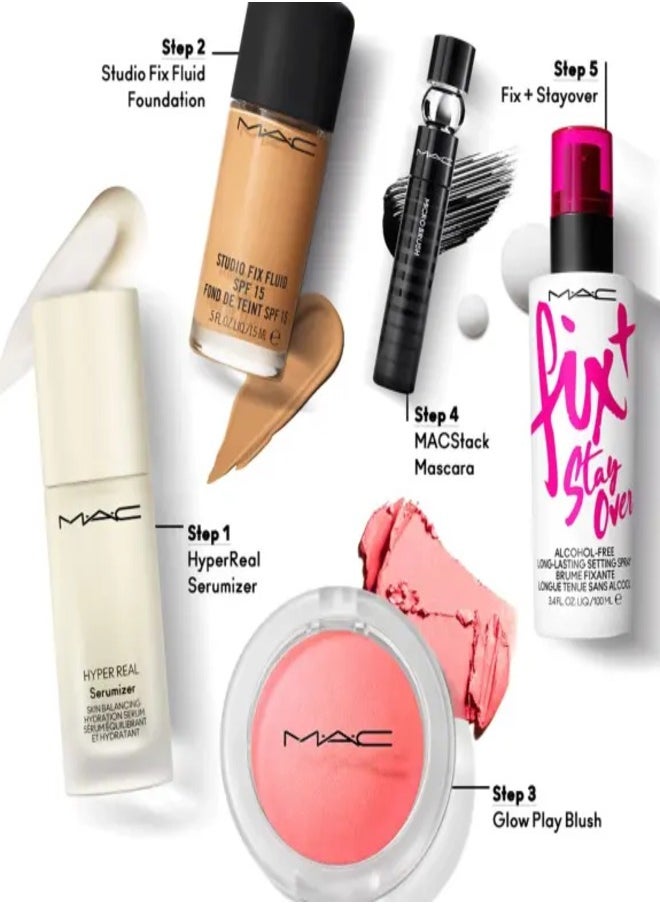 MAC Studio Fix Fluid SPF 15 Foundation NC25 – 24HR Long-Wear, Matte Finish, Oil Control, Medium-to-Full Coverage