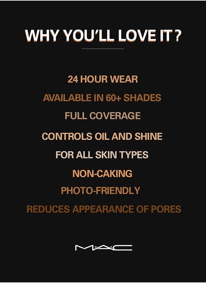 MAC Studio Fix Fluid SPF 15 Foundation NC15 – 24HR Long-Wear, Matte Finish, Oil Control, Medium-to-Full Coverage
