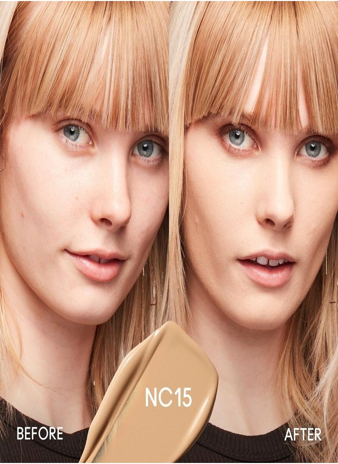 MAC Studio Fix Fluid SPF 15 Foundation NC15 – 24HR Long-Wear, Matte Finish, Oil Control, Medium-to-Full Coverage