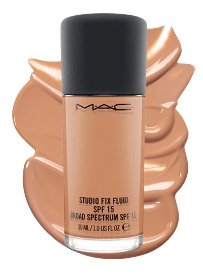 MAC Studio Fix Fluid SPF 15 Foundation NW25 – 24HR Long-Wear, Matte Finish, Oil Control, Medium-to-Full Coverage