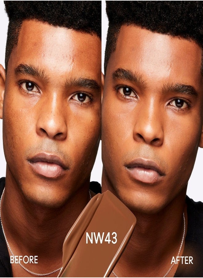 MAC Studio Fix Fluid SPF 15 Foundation NW43 – 24HR Long-Wear, Matte Finish, Oil Control, Medium-to-Full Coverage