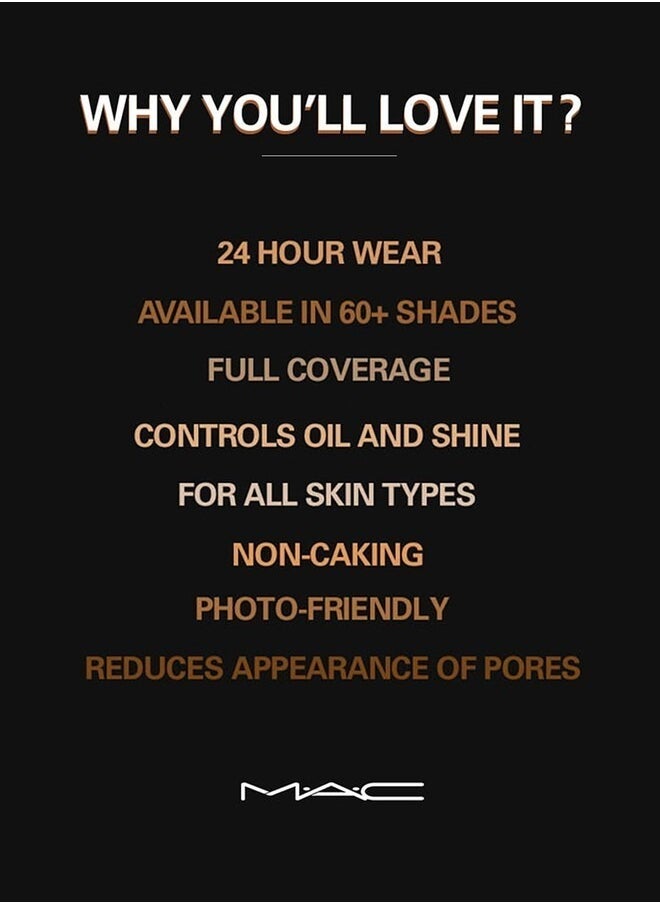 MAC Studio Fix Fluid SPF 15 Foundation NW43 – 24HR Long-Wear, Matte Finish, Oil Control, Medium-to-Full Coverage