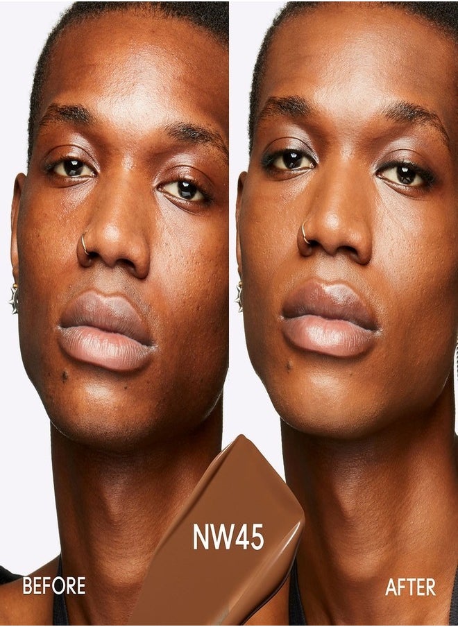 MAC Studio Fix Fluid SPF 15 Foundation NW45 – 24HR Long-Wear, Matte Finish, Oil Control, Medium-to-Full Coverage