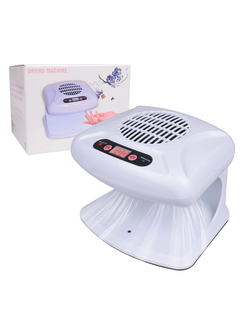 300W Single Fan Warmer Nail Dryer For Regular Nail Polish Hot And Cold Air Nail Dryer Fan Manicure Tools White