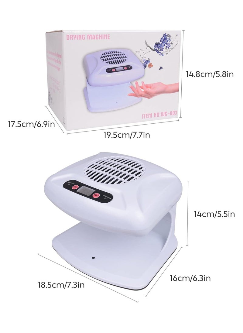 300W Single Fan Warmer Nail Dryer For Regular Nail Polish Hot And Cold Air Nail Dryer Fan Manicure Tools White