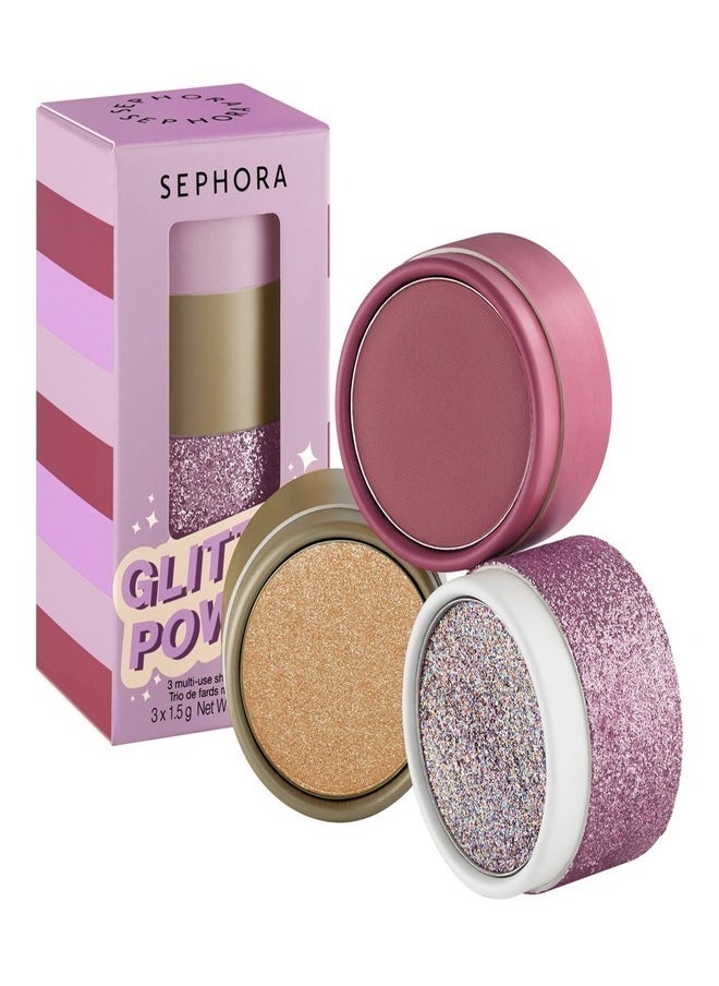 SEPHORA COLLECTION Glitter Power - 3 Multi-Use Shadows Wand Purple power (3x1.5g)