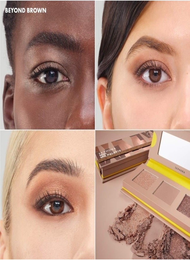 SEPHORA COLLECTION Mini Mix Eyeshadow Palette – Beyond Brown (Matte & Shimmer Finishes)