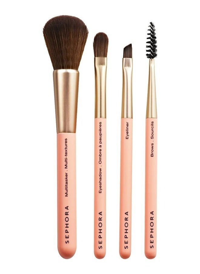 SEPHORA COLLECTION Set of Travel Brushes Vegan - Face, Eye and Eyebrow Brushes