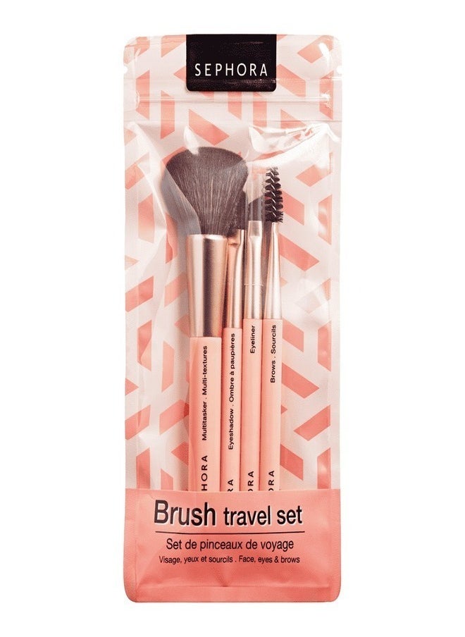 SEPHORA COLLECTION Set of Travel Brushes Vegan - Face, Eye and Eyebrow Brushes
