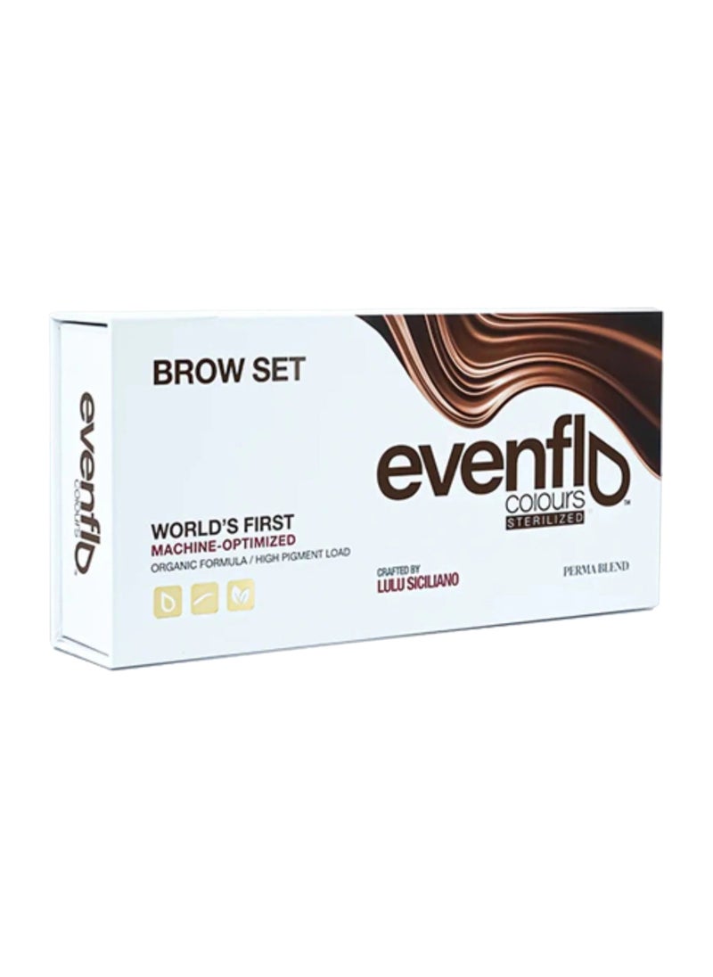 Evenflo Blonde 2 Brunette Eyebrow Pigment Set Premium Spmu Pigment For Natural, Long-Lasting Brow Colors 4pcs 15Ml