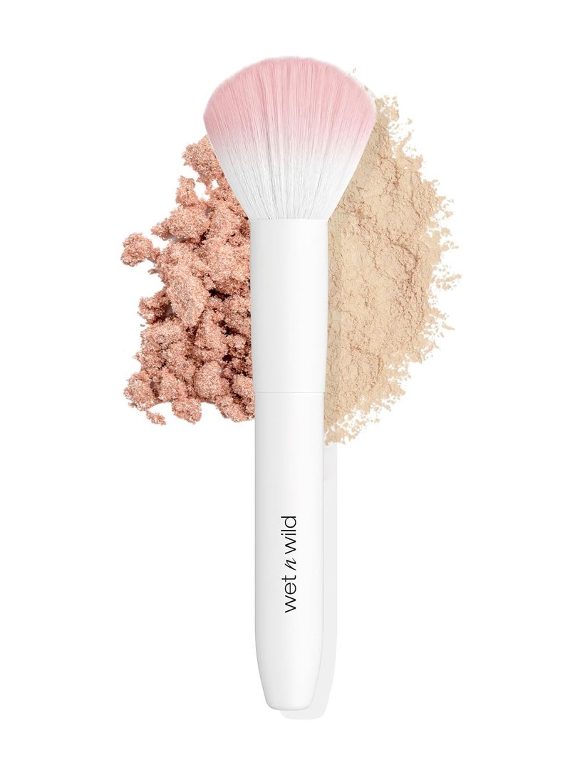 Powder Brush, Ultra-Plush Synthetic Bristles for Flawless Application, Soft Touch, Ergonomic Handle for Comfortable Precision Control White - Powder