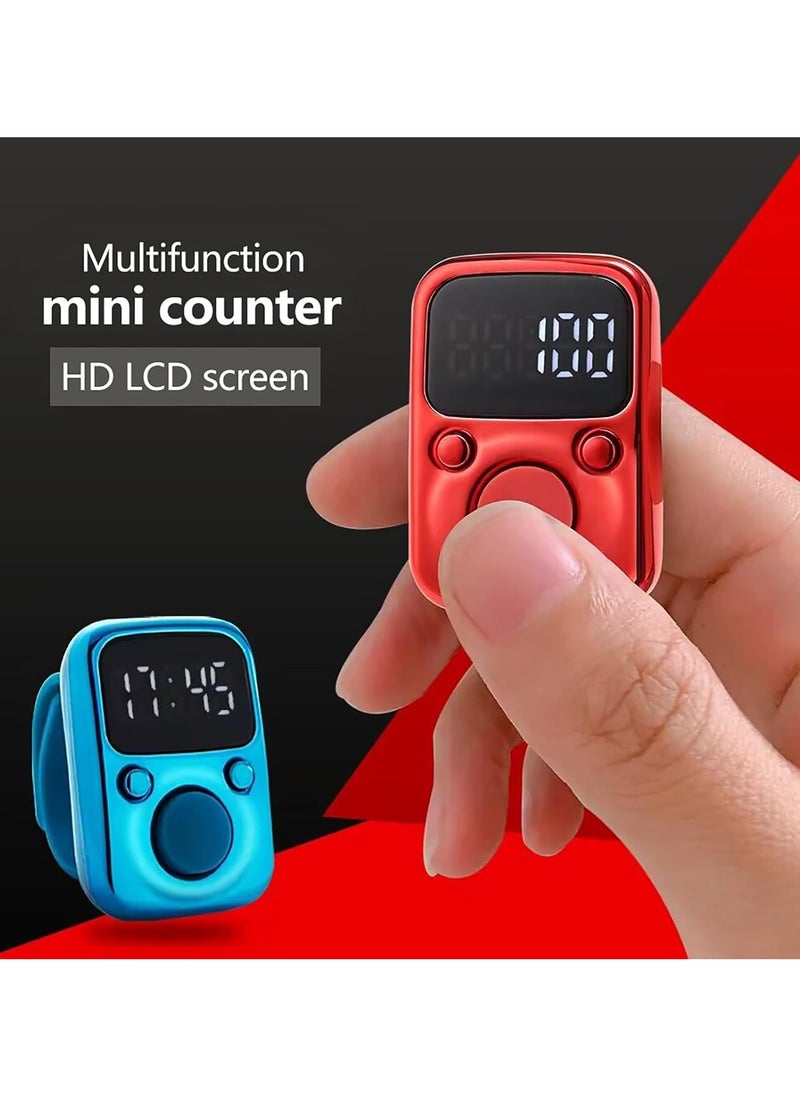 Electric Finger Tally Counter with LED Display: Enhanced Digital Counting for Precision and Ease, Red