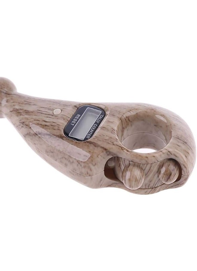 Handheld Tally Counter with Wooden Finish and Tassel for Prayer and Zikr - (Pack Of 4)