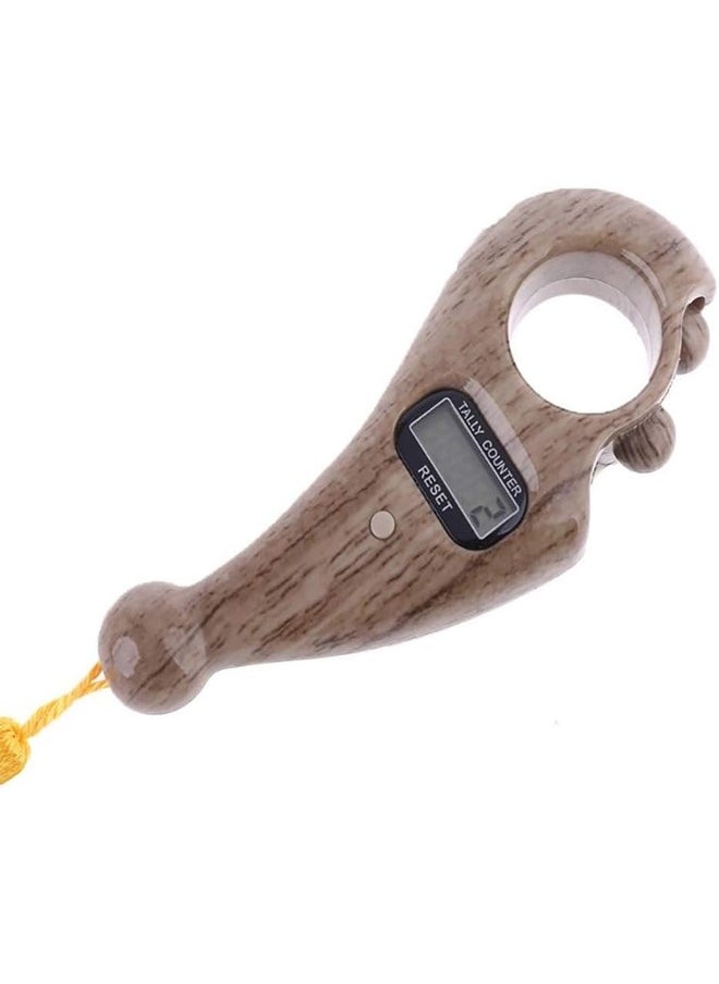 Handheld Tally Counter with Wooden Finish and Tassel for Prayer and Zikr - (Pack Of 4)