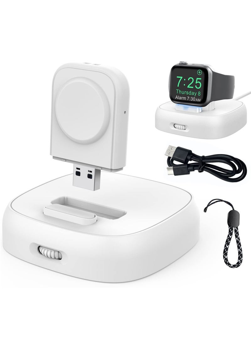 new charging stand compatible with apple watch portable watch charger stand with charging cable magnetic wireless charging dock compatible with apple watch series 7 6 5 4 45 44 42 41 40 38 mm