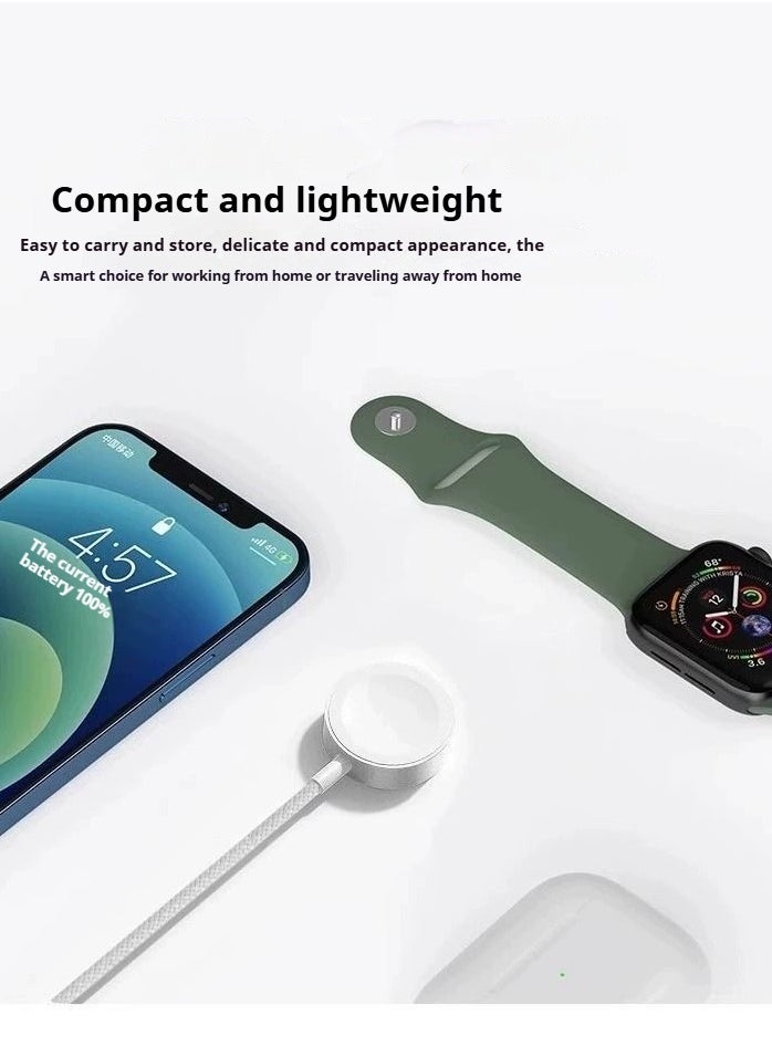 Upgrade to Apple Watch Magnetic Fast Charger to USB-C Cable (1 Meter/Portable) Magnetic Wireless Charging Compatible with Apple Watch Series 8/7/6/SE/5/4/3/2/1