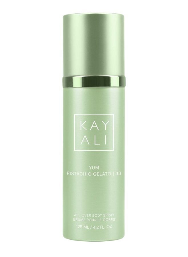 KAYALI Yum Pistachio Gelato | 33 All Over Body Spray, 125ML – Indulgent Fragrance Mist with Creamy Pistachio, Whipped Cream, and Sweet Vanilla Notes for a Deliciously Playful and Long-Lasting Scent