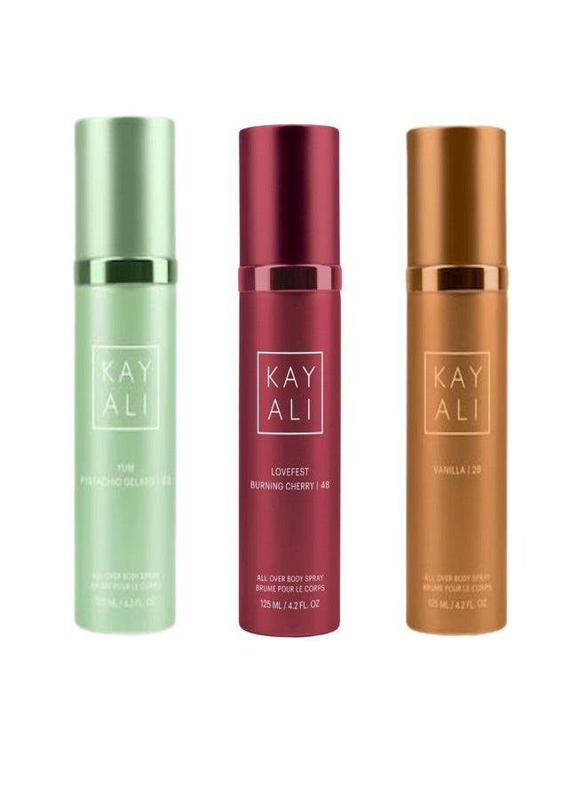 KAYALI Yum Pistachio Gelato | 33 All Over Body Spray, 125ML – Indulgent Fragrance Mist with Creamy Pistachio, Whipped Cream, and Sweet Vanilla Notes for a Deliciously Playful and Long-Lasting Scent