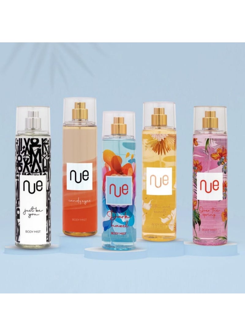 Pack of 5 Pcs Nue Body Mist Fine Fragrance Body Spray for Women 5x250ml