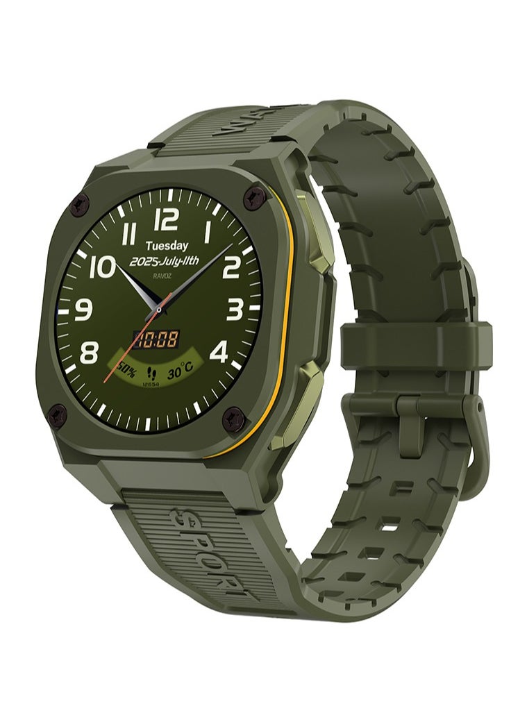 Ravoz Rizto RW01 Rugged Smart Watch- Drab Green