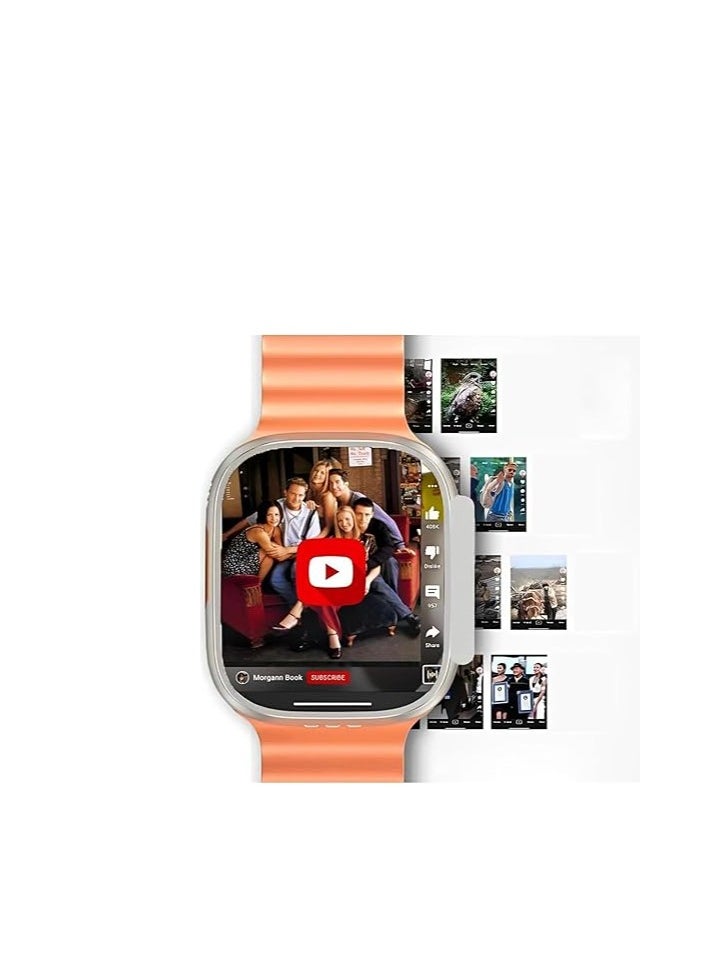 Smartbarry C90 Max ,4G SIM Smart Watch with 4GB RAM and 64GB Internal Memory - with 2 Straps
