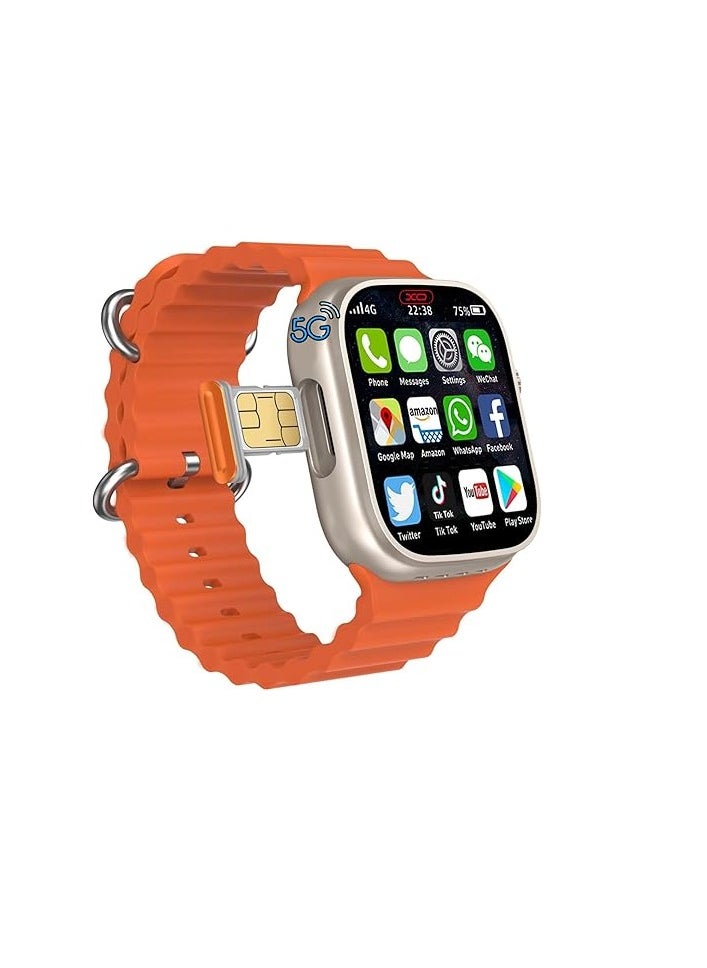 Smartbarry C90 Max ,4G SIM Smart Watch with 4GB RAM and 64GB Internal Memory - with 2 Straps