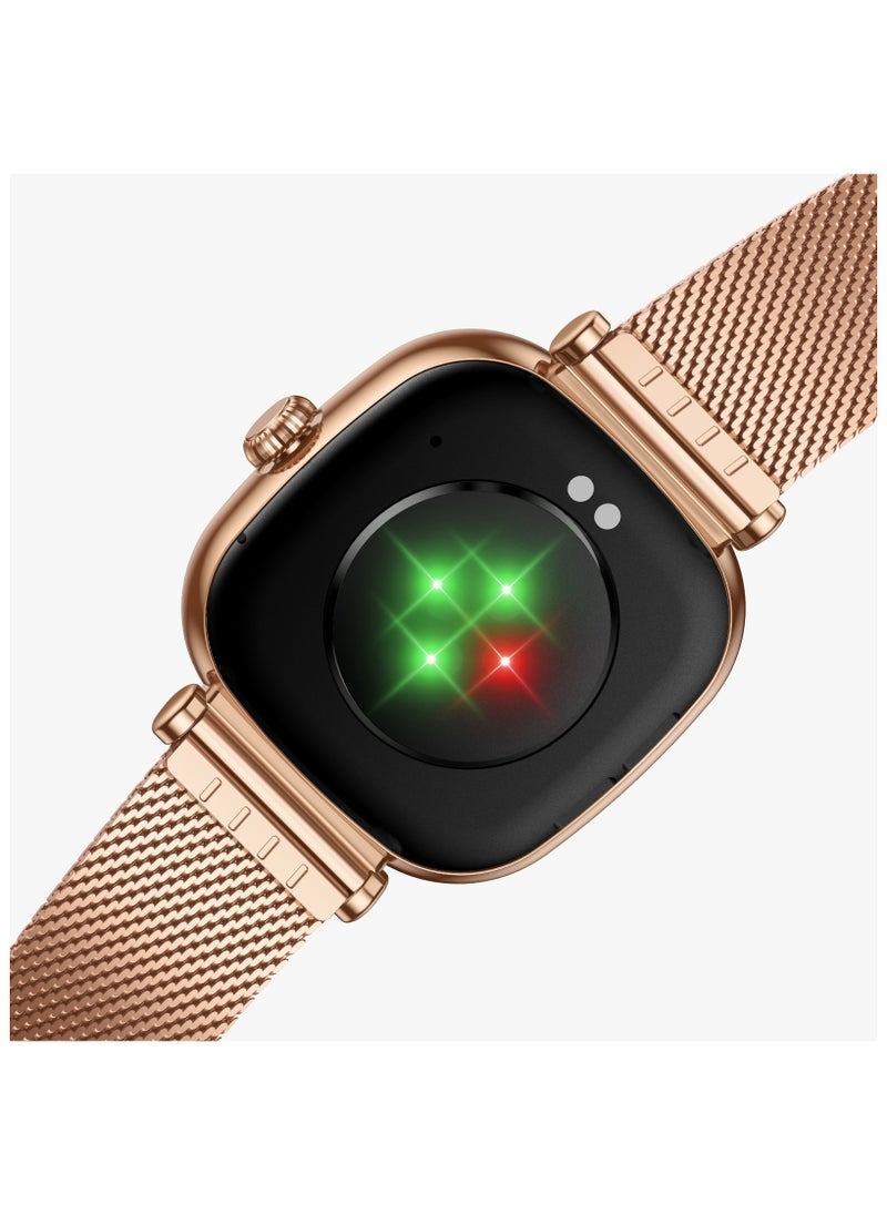 Princess Smart Watch with AMOLED Display and Extra Strap / Customizable Dials / Always-on display / Music Control / Raise Wrist Wake Screen / Volume Control / Remote Camera / Sleep Monitoring / GL-SWA38 - Gold