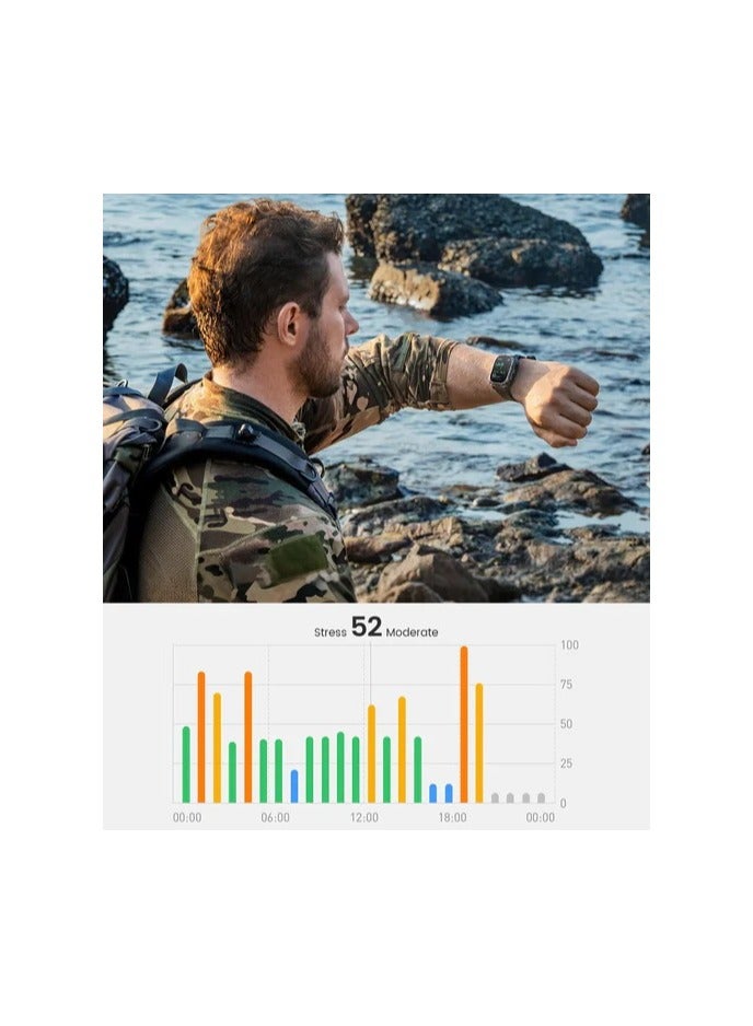 Tank M3 Smartwatch, GPS, Bluetooth Calling | Shockproof & 5ATM Waterproof up to 50 meters | 1.85