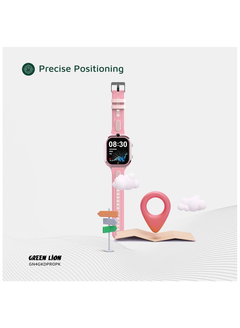 4G Smart Watch for Kids Pro 1.85inch IPS 240x280 /Smartwatch for girls / HD Camera / Voice Chat / Video Call / SOS Call / GPS / Up to 4 Days Working Time / Precise Positioning / Support 4G Volte - Pink