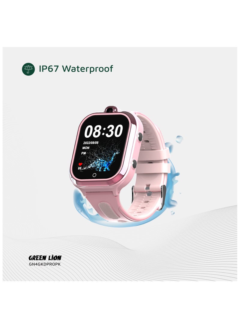 4G Smart Watch for Kids Pro 1.85inch IPS 240x280 /Smartwatch for girls / HD Camera / Voice Chat / Video Call / SOS Call / GPS / Up to 4 Days Working Time / Precise Positioning / Support 4G Volte - Pink