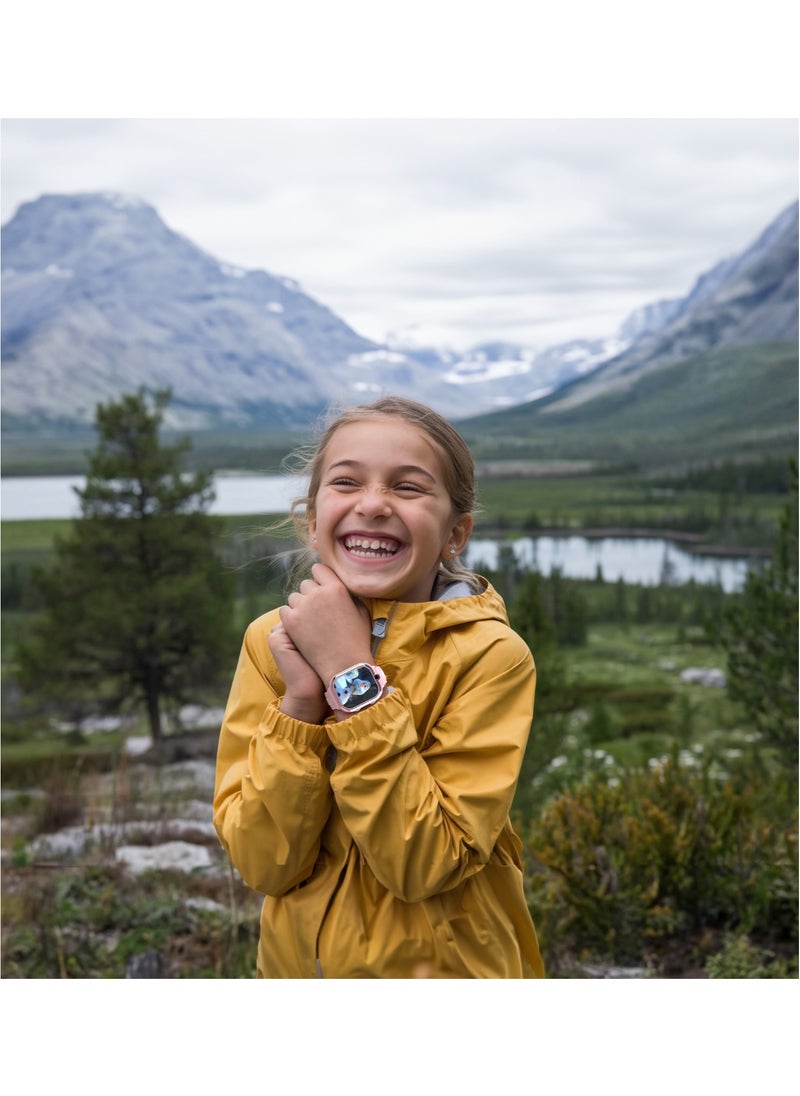 4G Smart Watch for Kids Pro 1.85inch IPS 240x280 /Smartwatch for girls / HD Camera / Voice Chat / Video Call / SOS Call / GPS / Up to 4 Days Working Time / Precise Positioning / Support 4G Volte - Pink