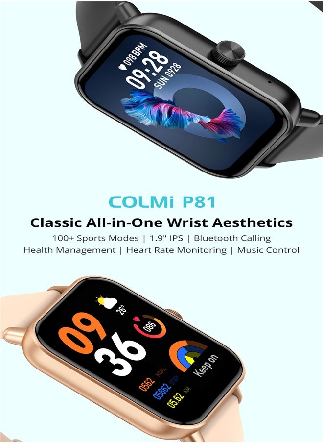 Men's Women's Smartwatch, 1.9 Inch HD Fitness Tracker, Support Answering/Making Calls, Heart Rate/Sleep Monitoring, Pedometer, Calories, 100+ Sports Modes, IP68 Waterproof Fitness Watch, Available for Android and iOS
