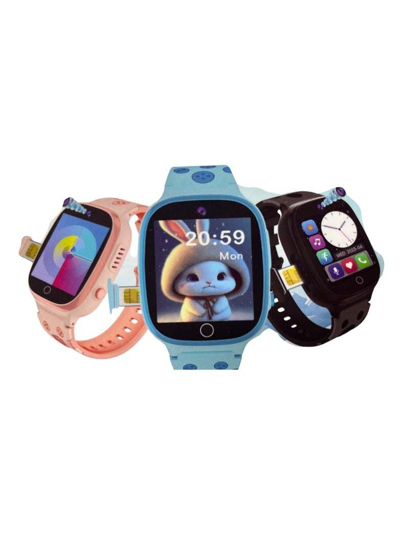 5G C009 Smart Kids Watch Series with GPS and Sim Card Slot and Two Way Call and SOS Alarm and Camera - PINK