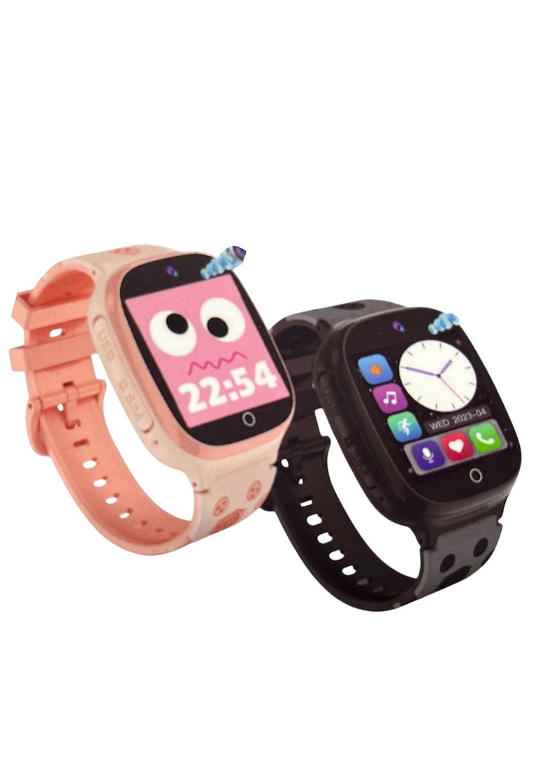 5G C009 Smart Kids Watch Series with GPS and Sim Card Slot and Two Way Call and SOS Alarm and Camera - PINK