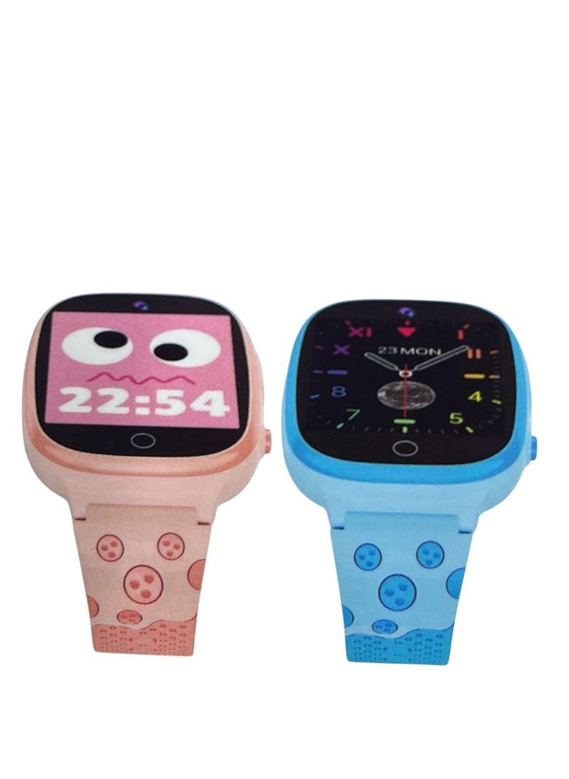 5G C009 Smart Kids Watch Series with GPS and Sim Card Slot and Two Way Call and SOS Alarm and Camera - PINK