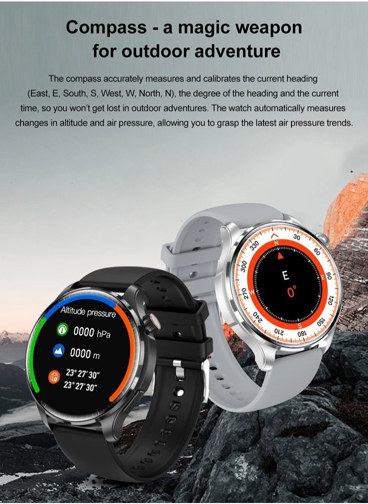 M13 Business Smart Watch with Answer Call Function NFC Compass Body Temperature Monitor Fitness Tracker Smartwatch for Men