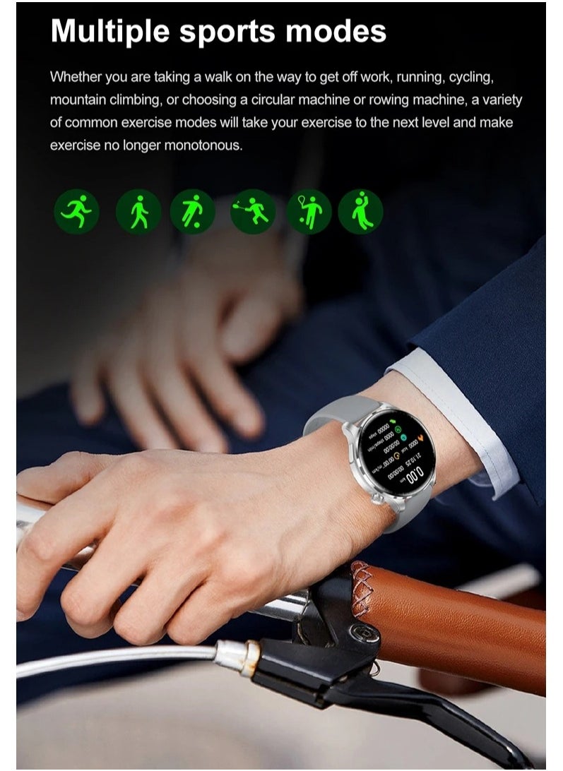 M13 Business Smart Watch with Answer Call Function NFC Compass Body Temperature Monitor Fitness Tracker Smartwatch for Men