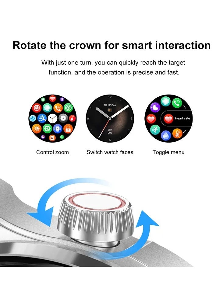 M13 Business Smart Watch with Answer Call Function NFC Compass Body Temperature Monitor Fitness Tracker Smartwatch for Men