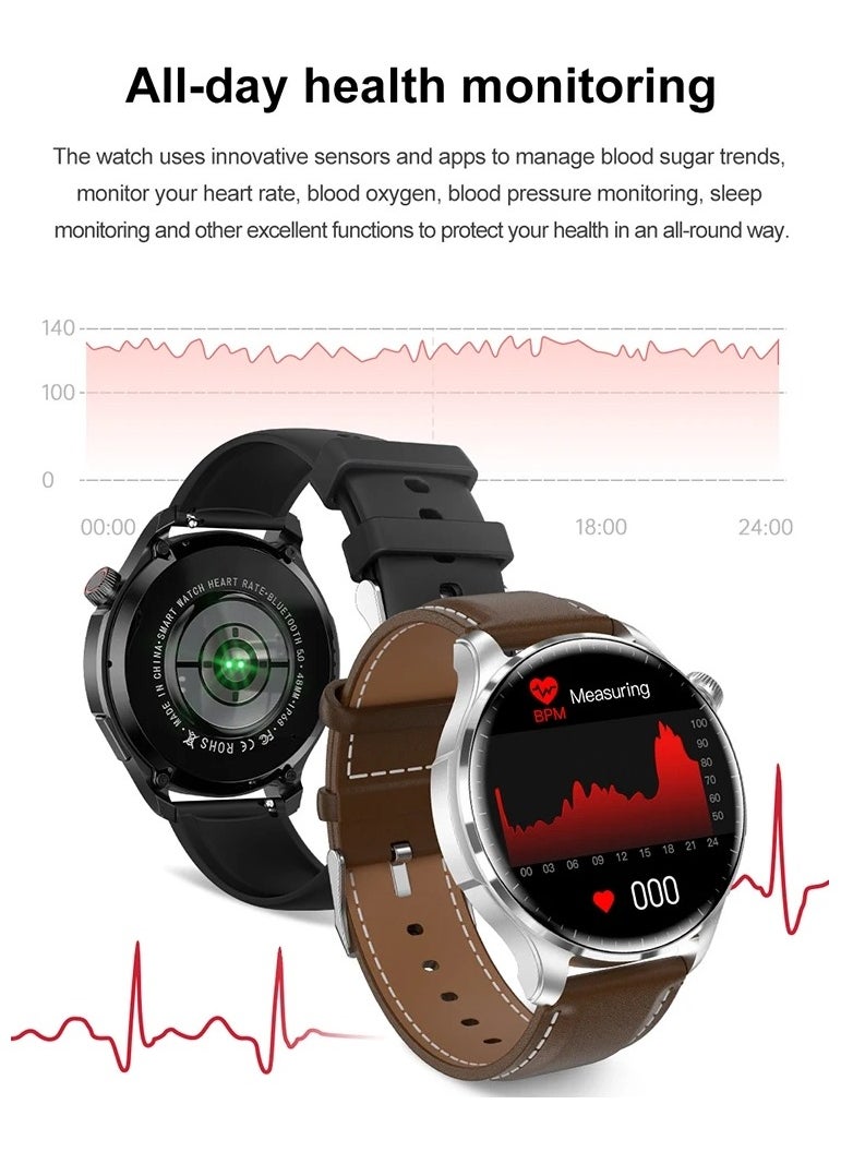 M13 Business Smart Watch with Answer Call Function NFC Compass Body Temperature Monitor Fitness Tracker Smartwatch for Men