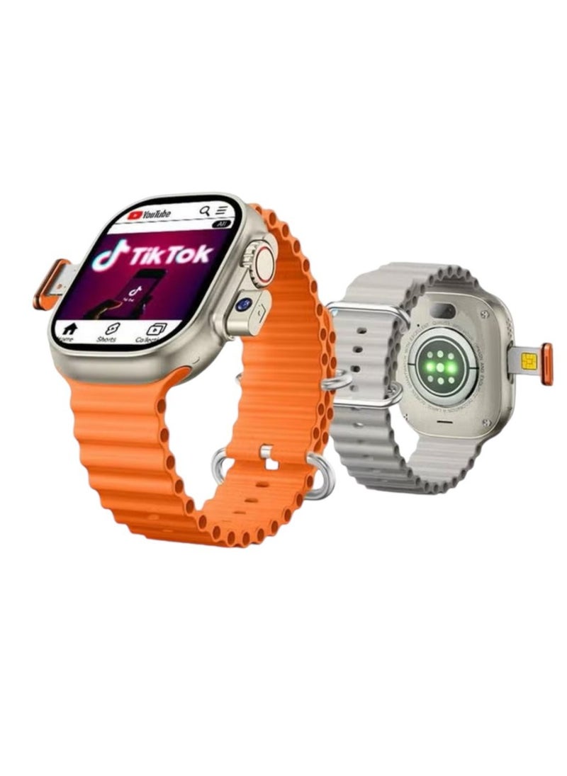 SM401 4G Smartwatch 2.2 Inch HD Screen, SIM Card Slot, With Camera, For Ladies & Gents - WHITE