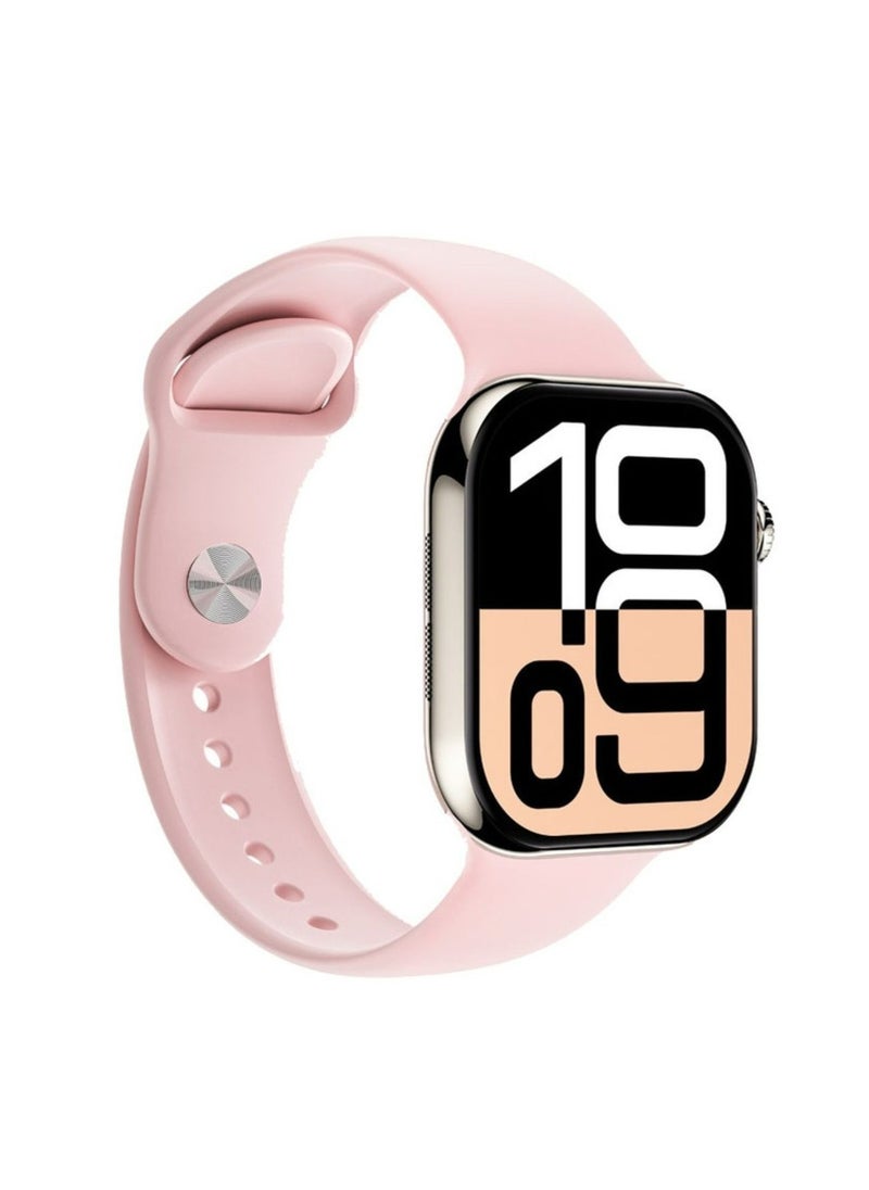Ultimate10 46mm Smart Watch with Voice Assistant, Bluetooth Calling, Double Tap Function, Heart Rate Monitoring, ChatGPT Support, 2-3 Days Working Time & 10 Days Standby Time, 3 Hours Charging Time - Rose Gold