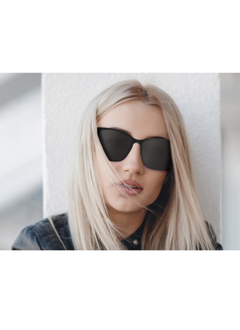 Smart Glasses Barcelona GL-SG8 / Play & Pause / Answer & Reject Calls / Polarized Anti-Blue Lens / Built-in Microphone / UV400 Protection / Voice Assistant / Remote Camera / Touch Control Smart Glass/ TWS Function - Black