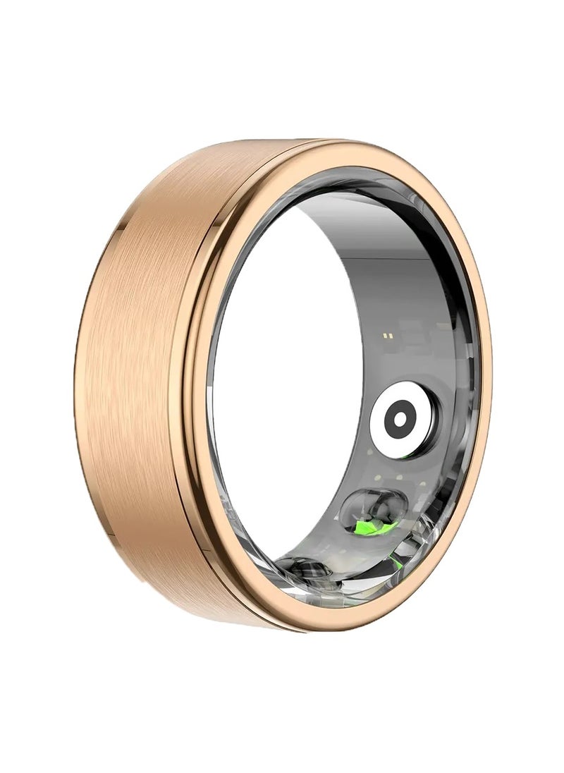 TCH Smart Ring R10 - Health & Fitness Tracker for Men and Women, Sleep Monitoring, Heart Rate &  Oxygen, Pressure, Stress Tracking, Waterproof, 7 Days Battery Life Family Care (Rose Gold 08)