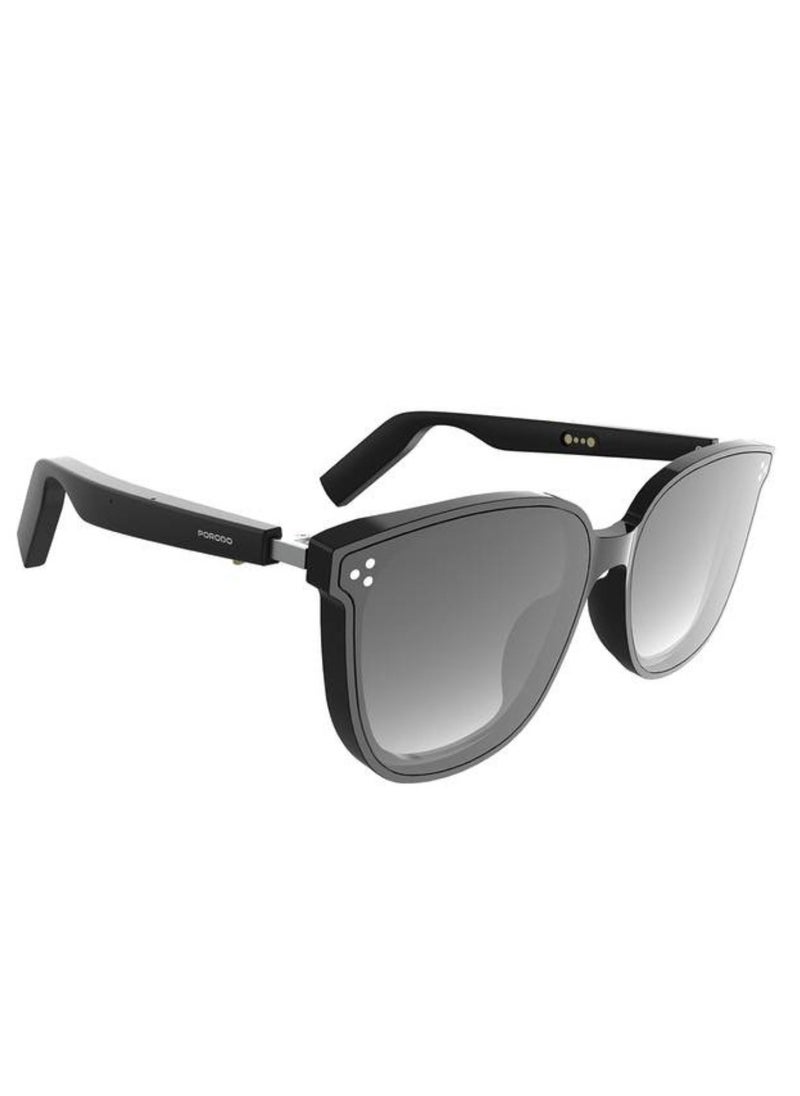 Lifestyle Polarized Sunglasses with Speaker, 160 Hours Standby Time, 2 Hours Charging Time, Bluetooth Version 5.3, Push-Button Controls, Multi-Coated Lens - Black