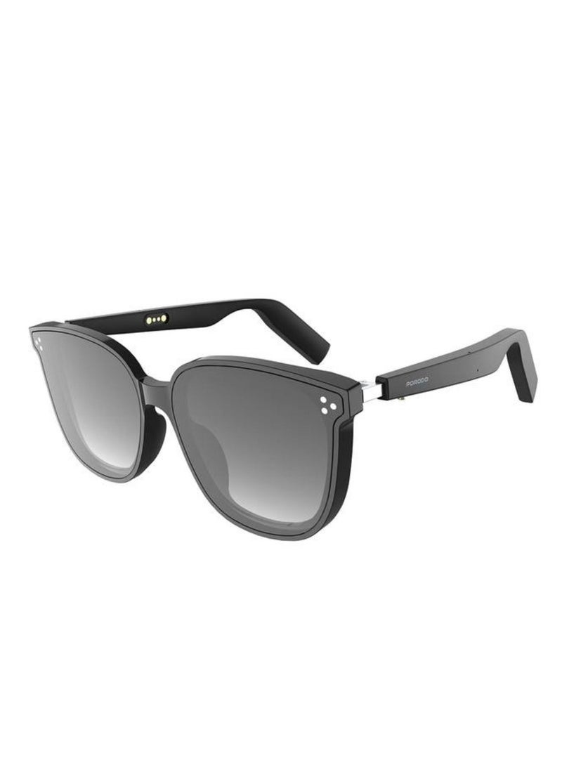 Lifestyle Polarized Sunglasses with Speaker, 160 Hours Standby Time, 2 Hours Charging Time, Bluetooth Version 5.3, Push-Button Controls, Multi-Coated Lens - Black