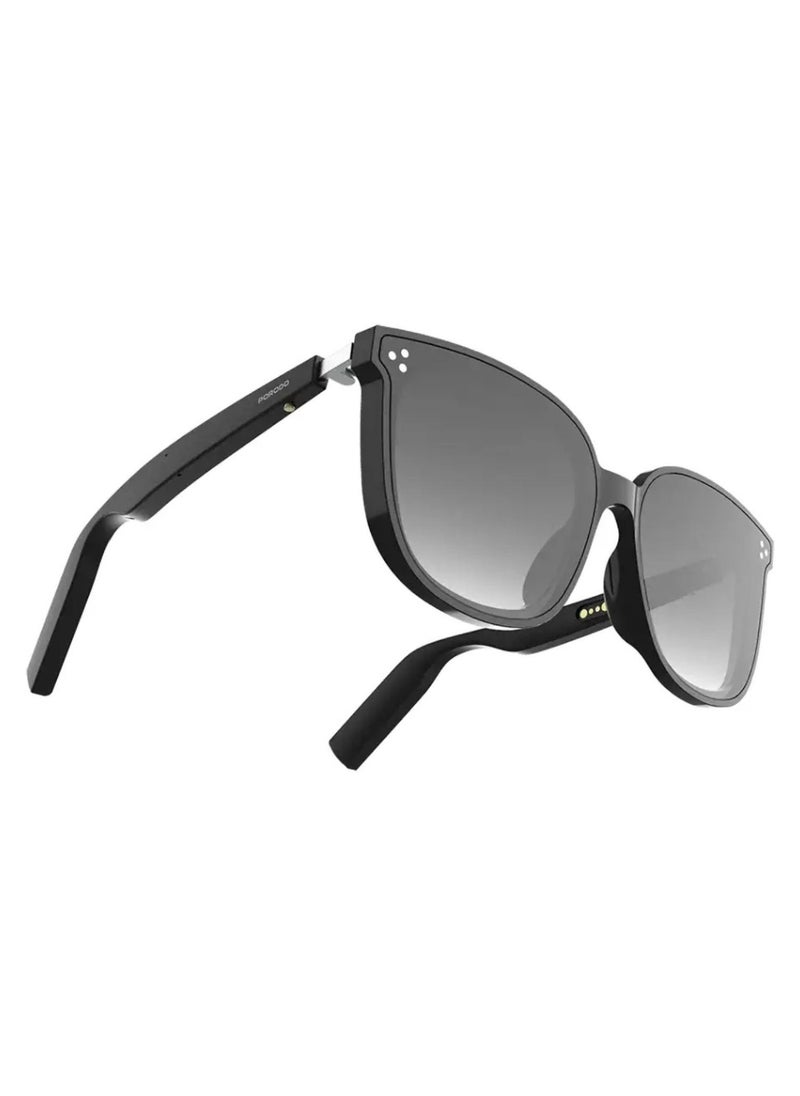 Lifestyle Polarized Sunglasses with Speaker, 160 Hours Standby Time, 2 Hours Charging Time, Bluetooth Version 5.3, Push-Button Controls, Multi-Coated Lens - Black