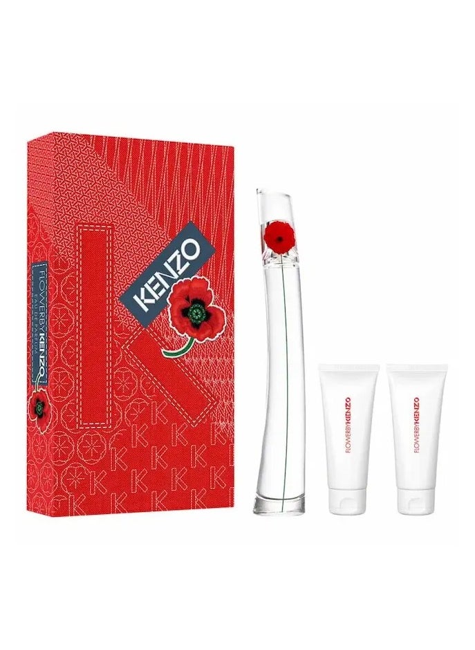 Kenzo Flower EDP For Women 100ML Set (contents inside gift set may vary)